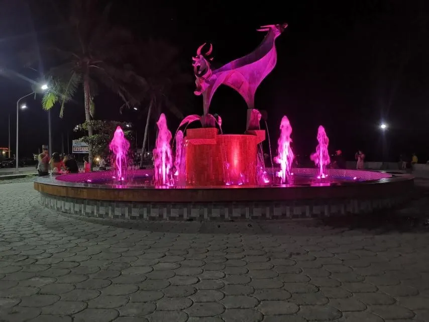 346. Aroma Beach Boardwalk Tamaraw Sculptural Fountain, San Jose Mindoro, 2021